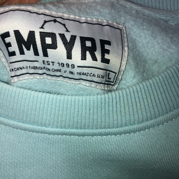 Empyre men’s crew neck sweater Size Large color baby blue - Picture 3 of 4